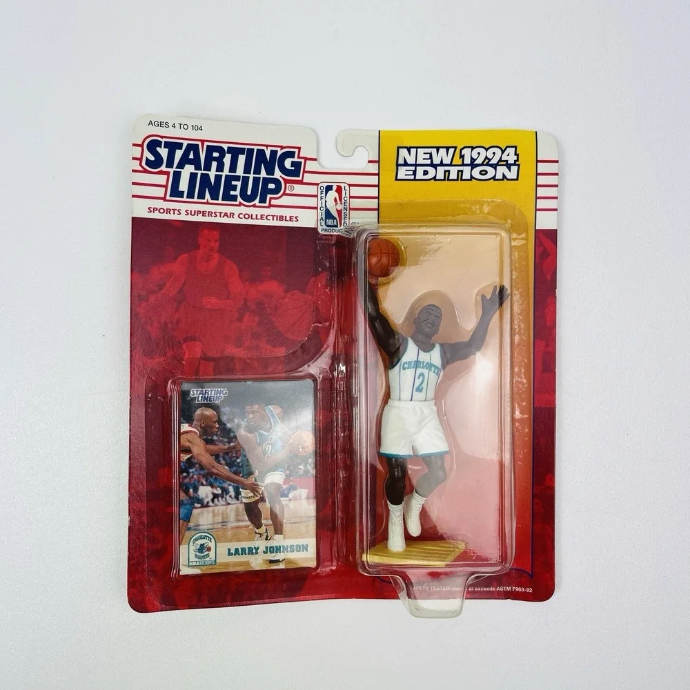 Starting Lineup Figure NBA Basketball Larry Johnson 1994 Charlotte Hornets